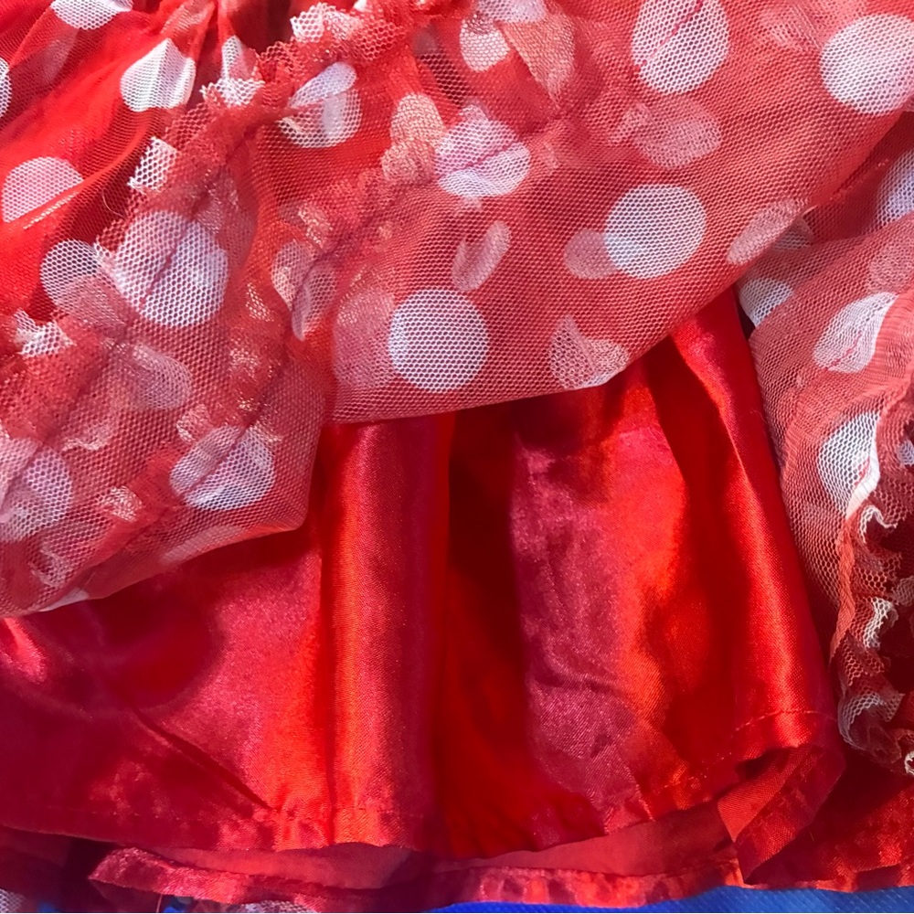 Disney Casual Red and Black Dress with Polka Dots - Picture 5 of 6